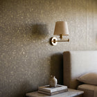 Worn Pinstripe Gold New Touch Wallpaper by Galerie — roomshot 1
