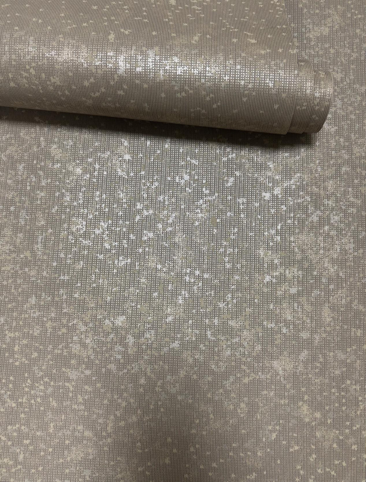 Worn Pinstripe Gold New Touch Wallpaper by Galerie — roll shot