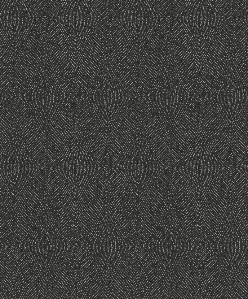 Contour Black New Touch Wallpaper by Galerie — flat