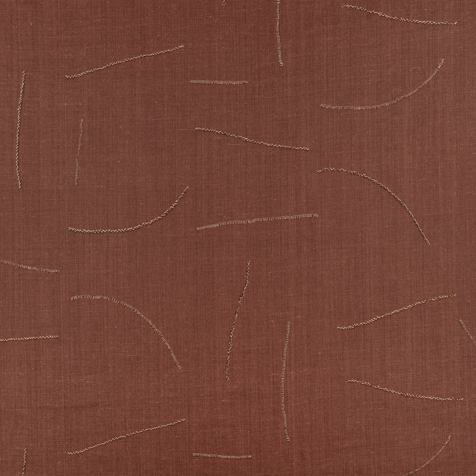 Gesture Sienna Homespun Embroideries Fabric by Mark Alexander