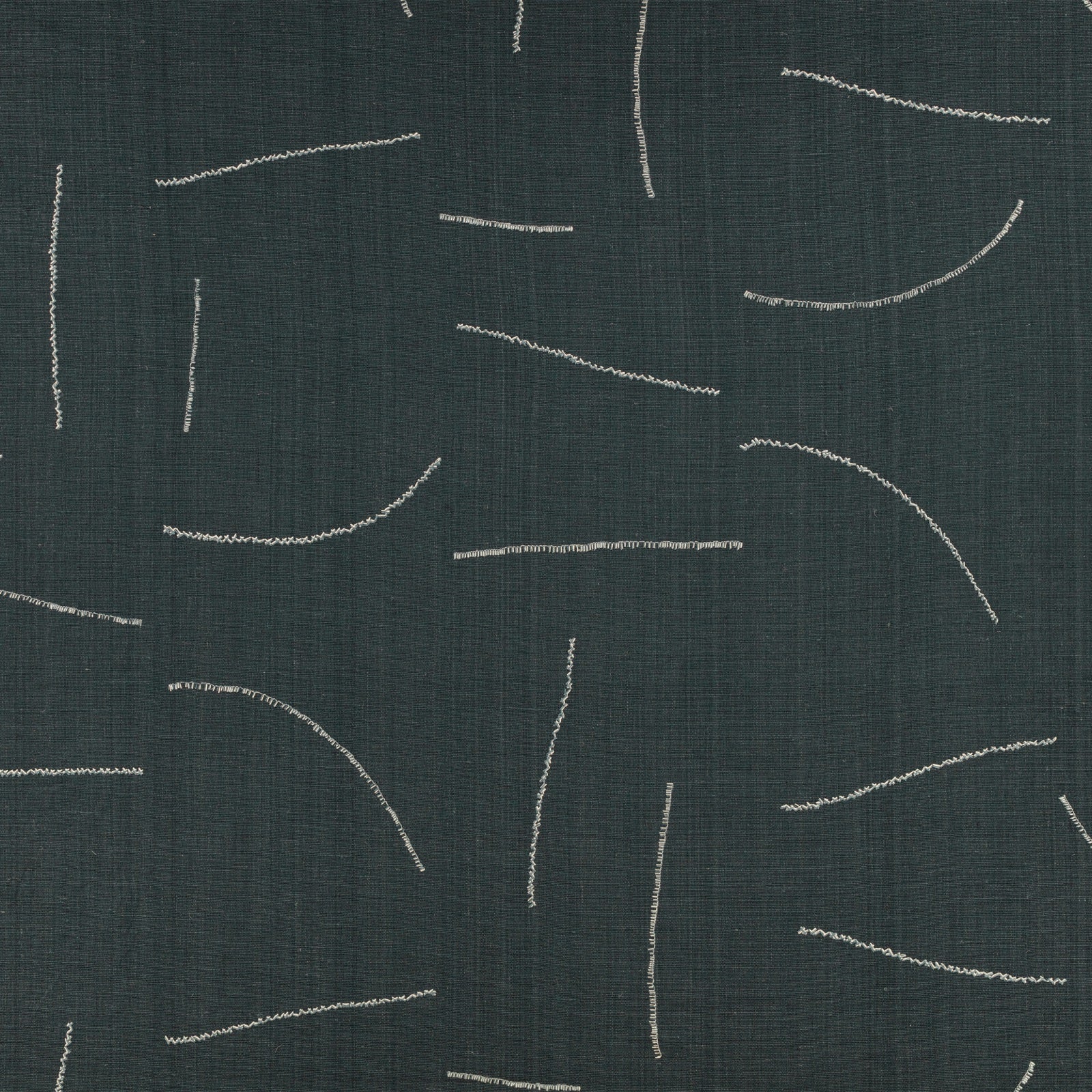 Gesture Indigo Homespun Embroideries Fabric by Mark Alexander