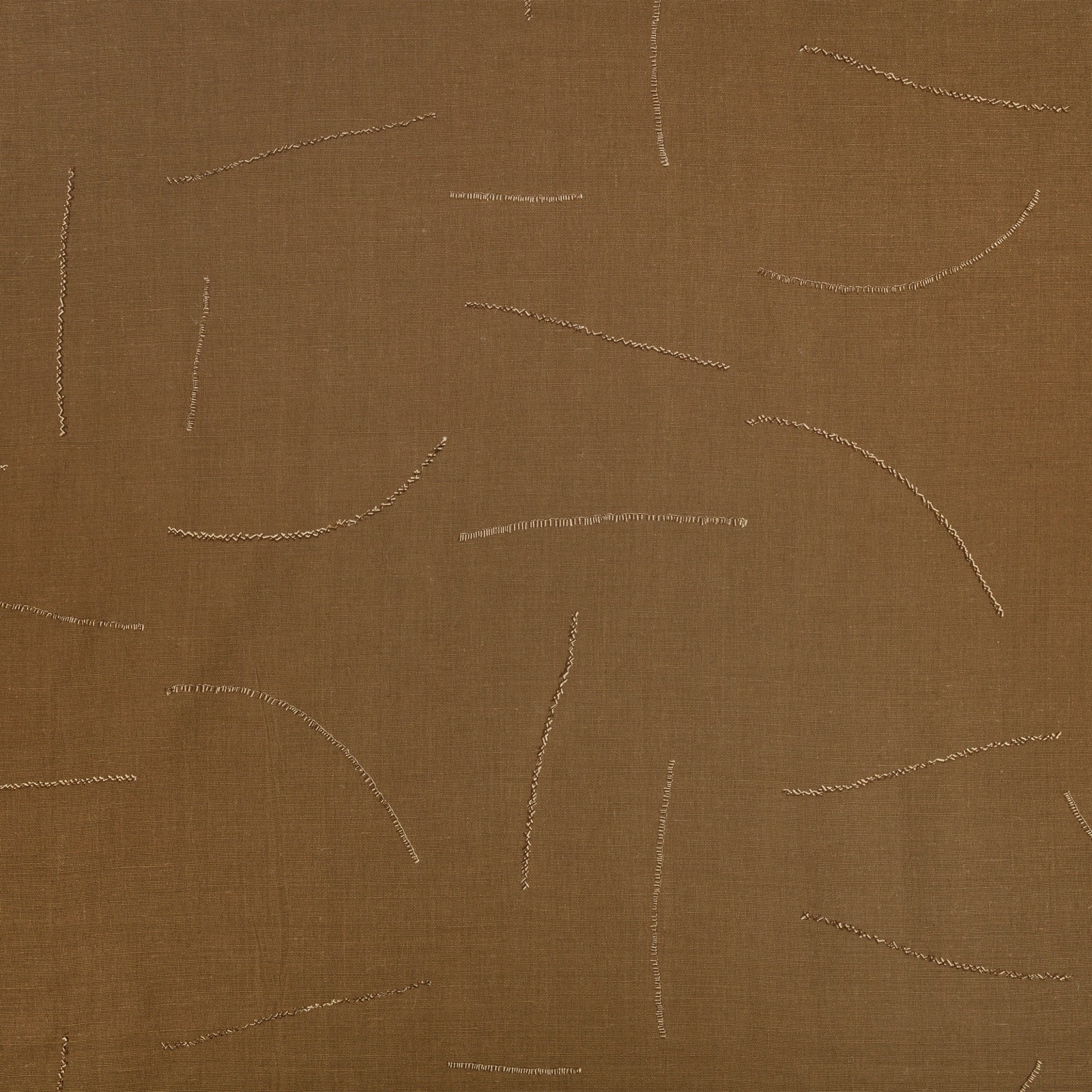 Gesture Cumin Homespun Embroideries Fabric by Mark Alexander