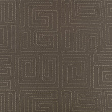 Kuba Embroidery Gunmetal Homespun Embroideries Fabric by Mark Alexander