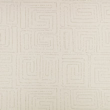 Kuba Embroidery White Sand Homespun Embroideries Fabric by Mark Alexander