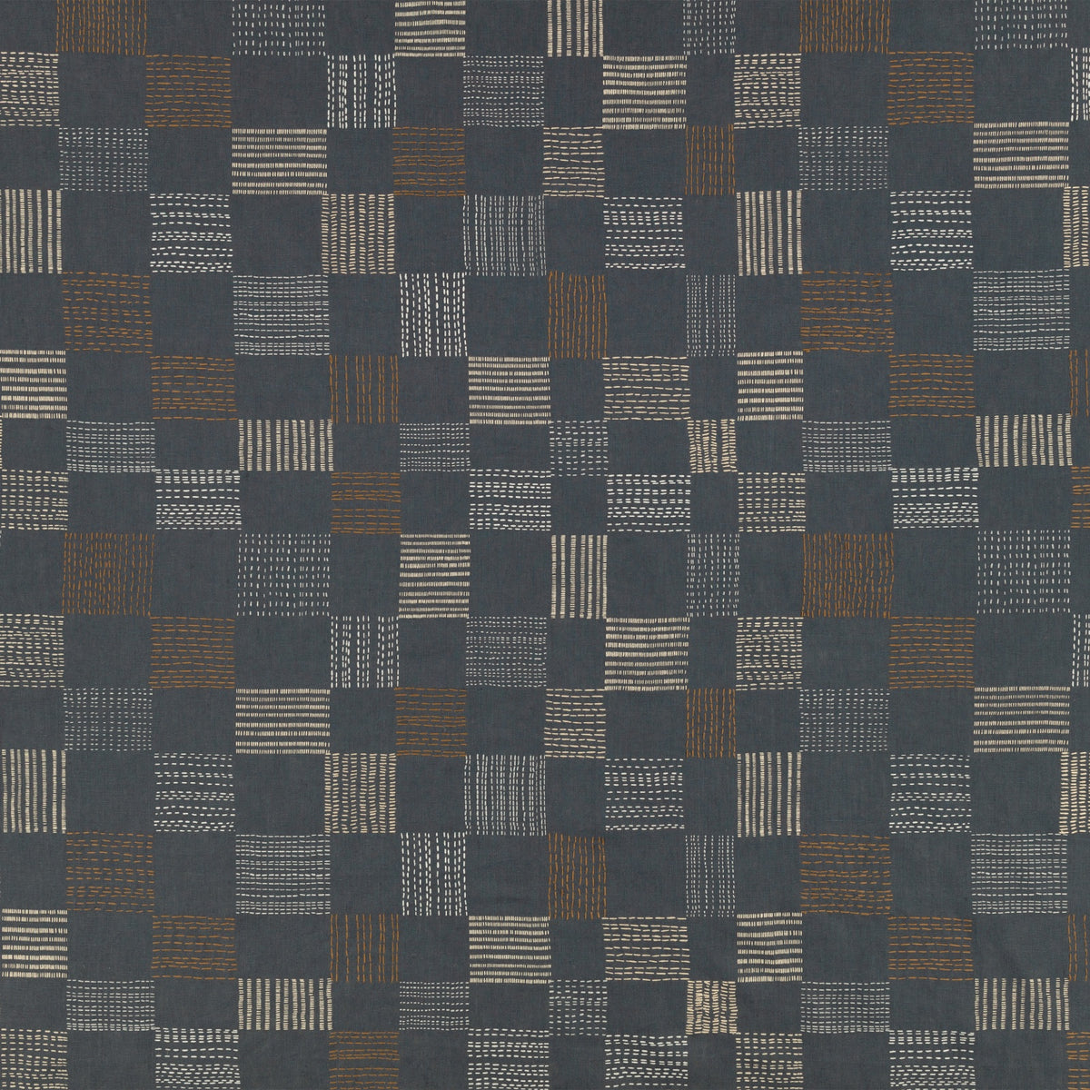Boro Indigo Homespun Embroideries Fabric by Mark Alexander