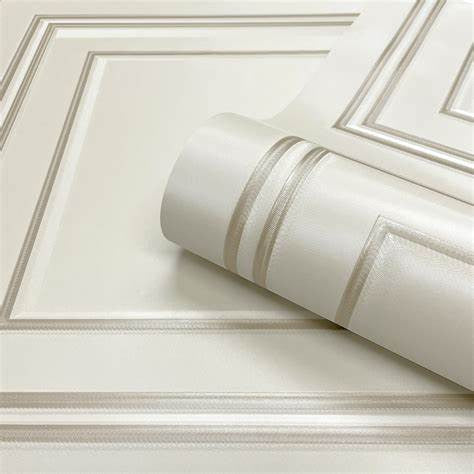 7389 Amara Cream Gold Panel Wallpaper By Belgravia