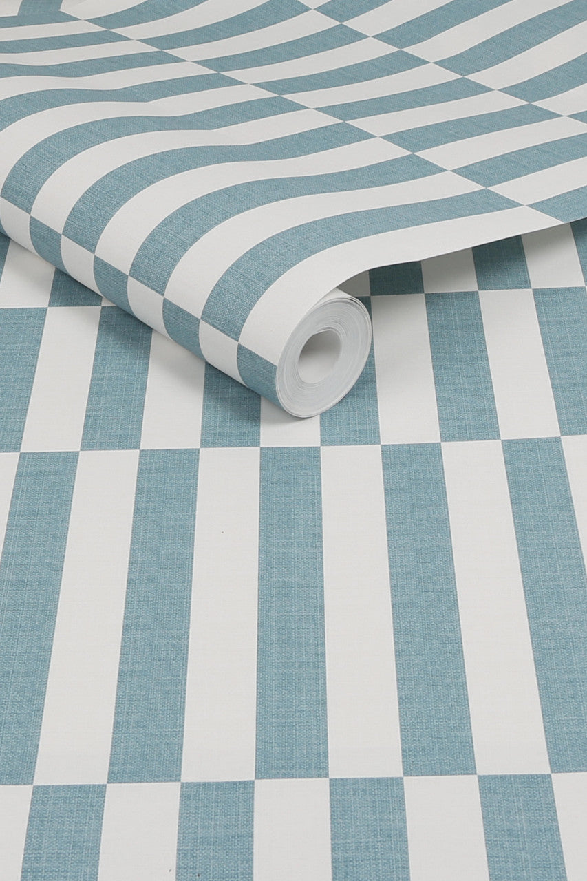 121203 Optimism Stripe Blue Wallpaper by Next