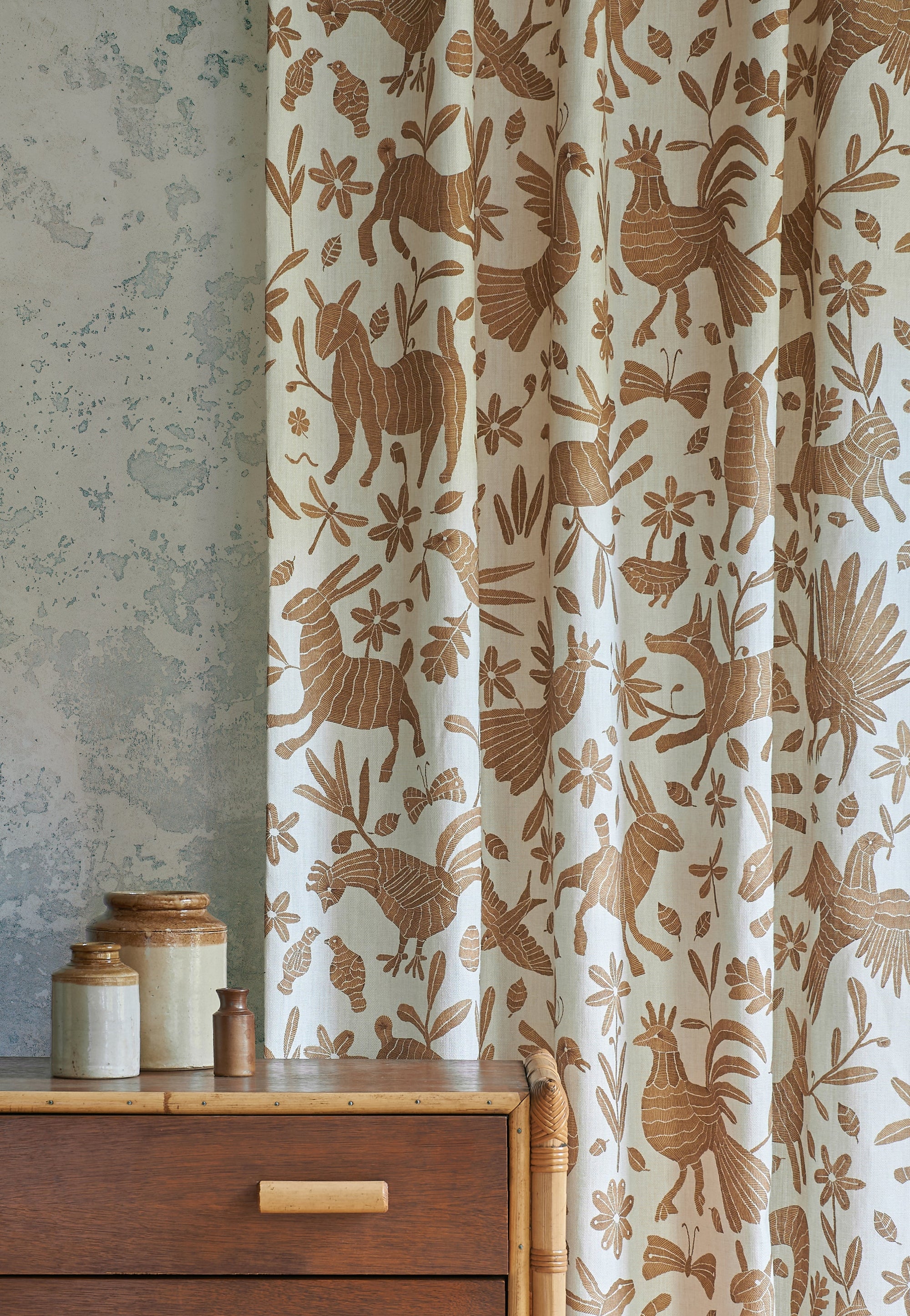 LW 350 657 Otomi Foxy Fabric by Lewis & Wood