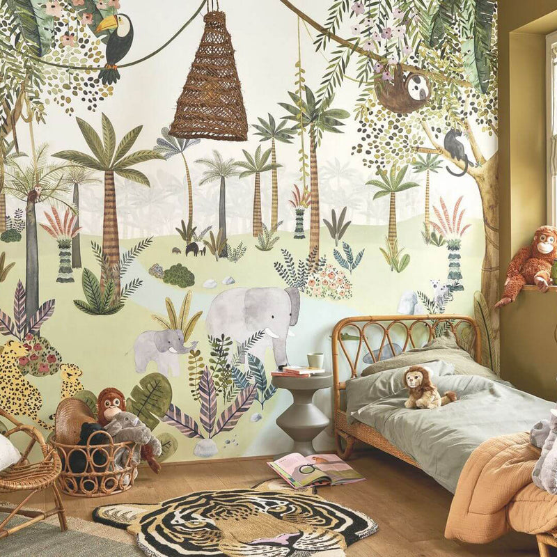 OUTD200697507 In The Heart Of The Jungle Small Panel Once Upon A Time 2 Wallpaper by Casadeco