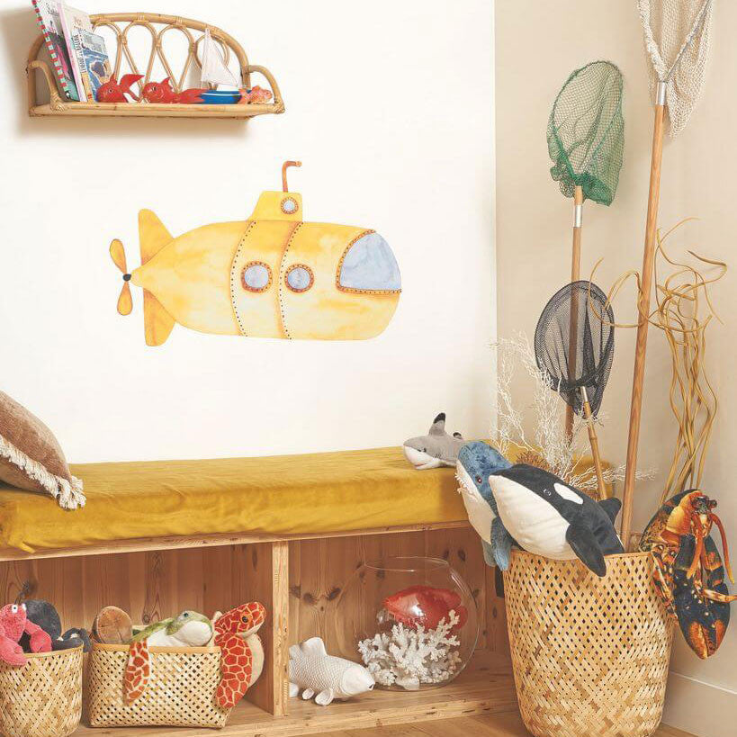 OUTD200992323 Yellow Submarine Spray Up Panel Once Upon A Time 2 Wallpaper by Casadeco