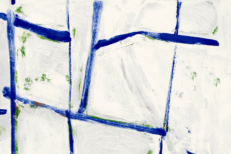 Ocean Squares Raffia Cobalt Wallpaper by Christopher Farr Cloth