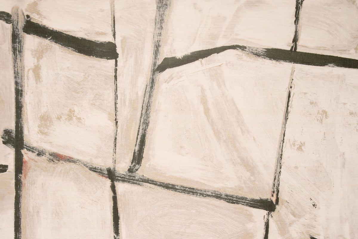 Ocean Squares Raffia Coal Wallpaper by Christopher Farr Cloth
