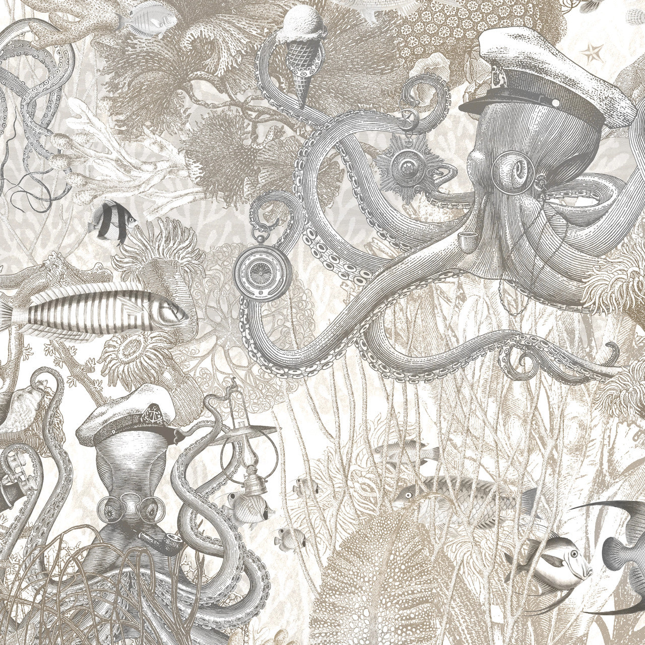 BMWL005/06A Octopus Wild Life Wallpaper by Brand McKenzie