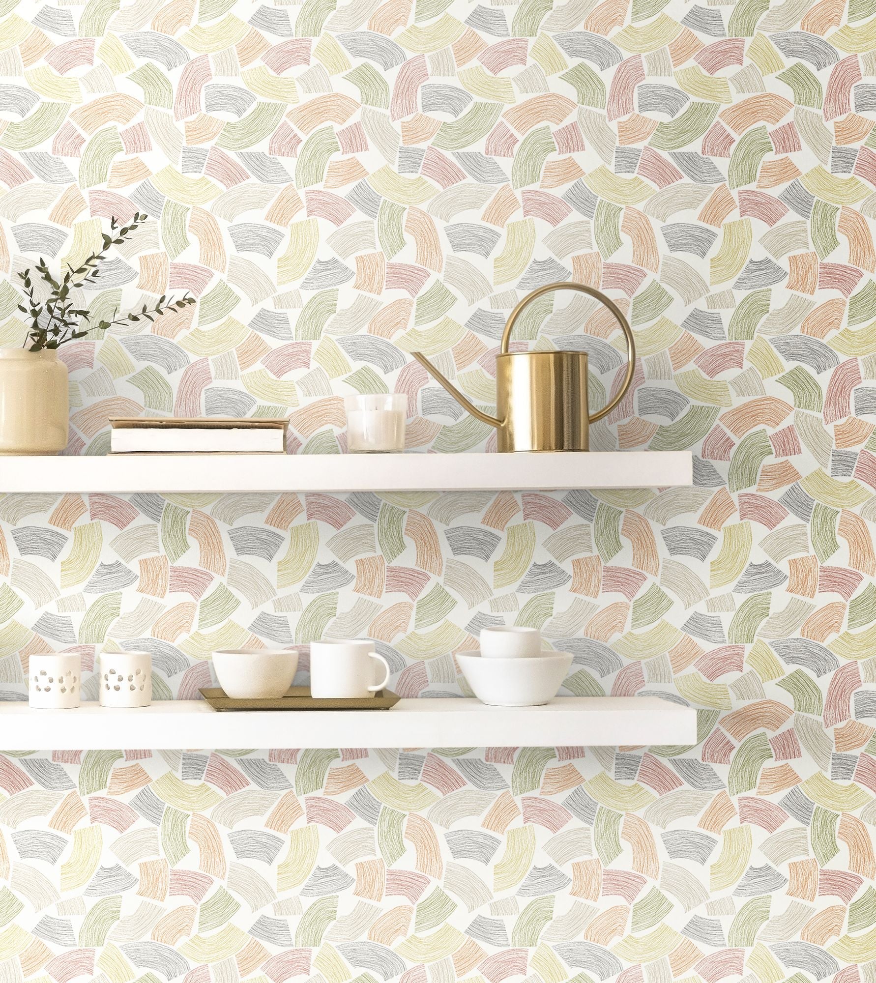 GHS50157W Elements Bark & Sage Wallpaper by Ohpopsi