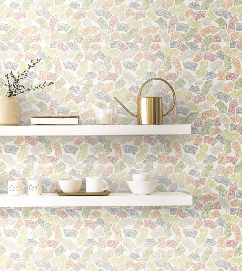 GHS50157W Elements Bark & Sage Wallpaper by Ohpopsi