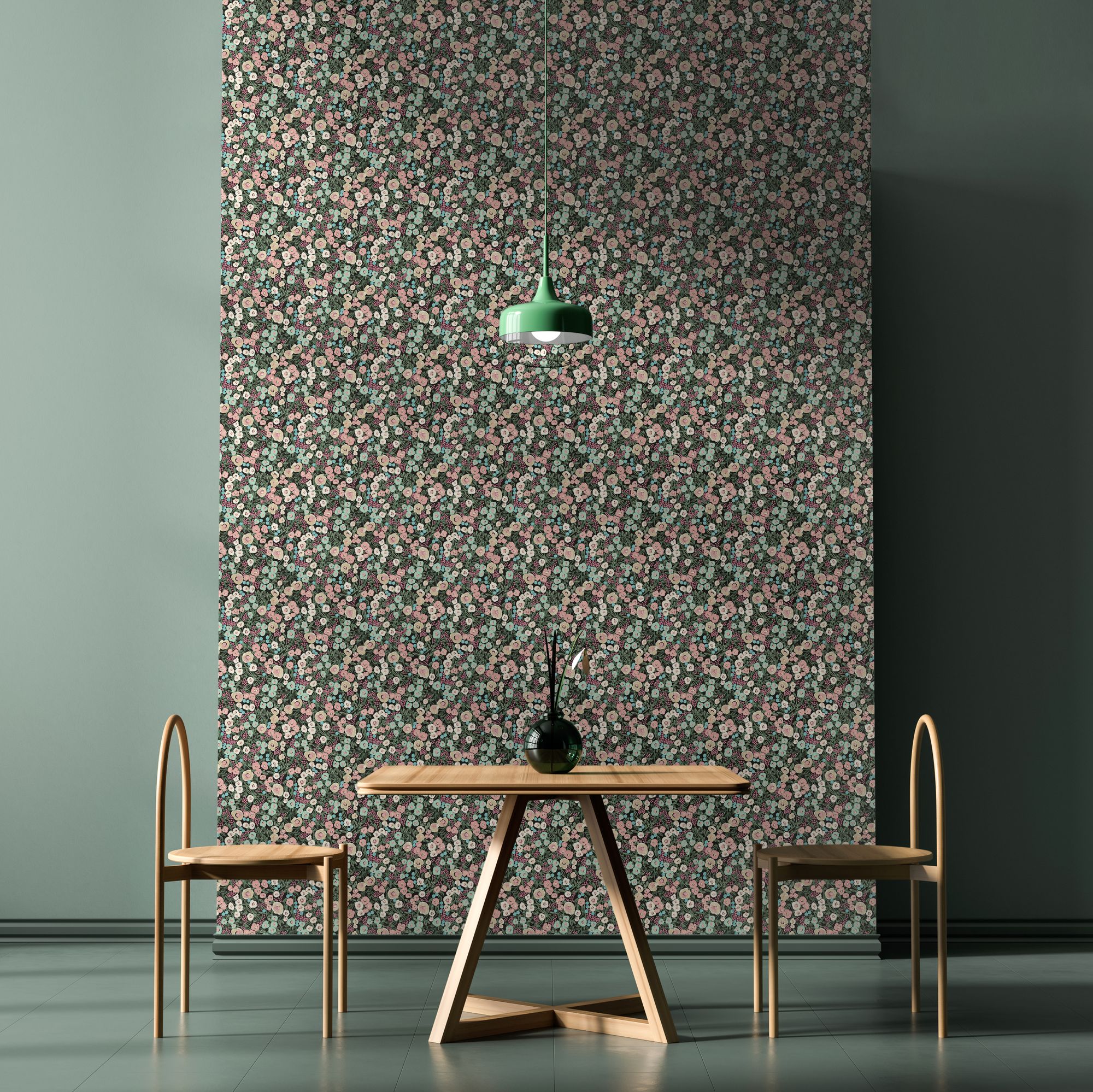 GHS50110W Flora Ditsy Midnight Wallpaper by Ohpopsi