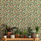 GHS50114W Flora Ditsy Juniper & Ginger Wallpaper by Ohpopsi