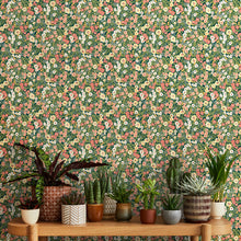 GHS50114W Flora Ditsy Juniper & Ginger Wallpaper by Ohpopsi