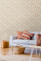 GHS50116W Flora Ditsy Peach & Dove Wallpaper by Ohpopsi