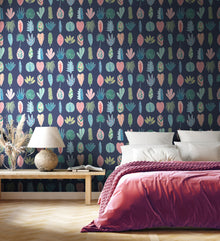 GHS50102W Leaf Boogie Ink Twist Wallpaper by Ohpopsi