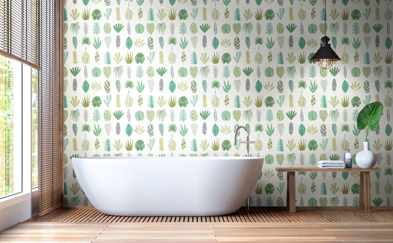 GHS50105W Leaf Boogie Forest Wallpaper by Ohpopsi