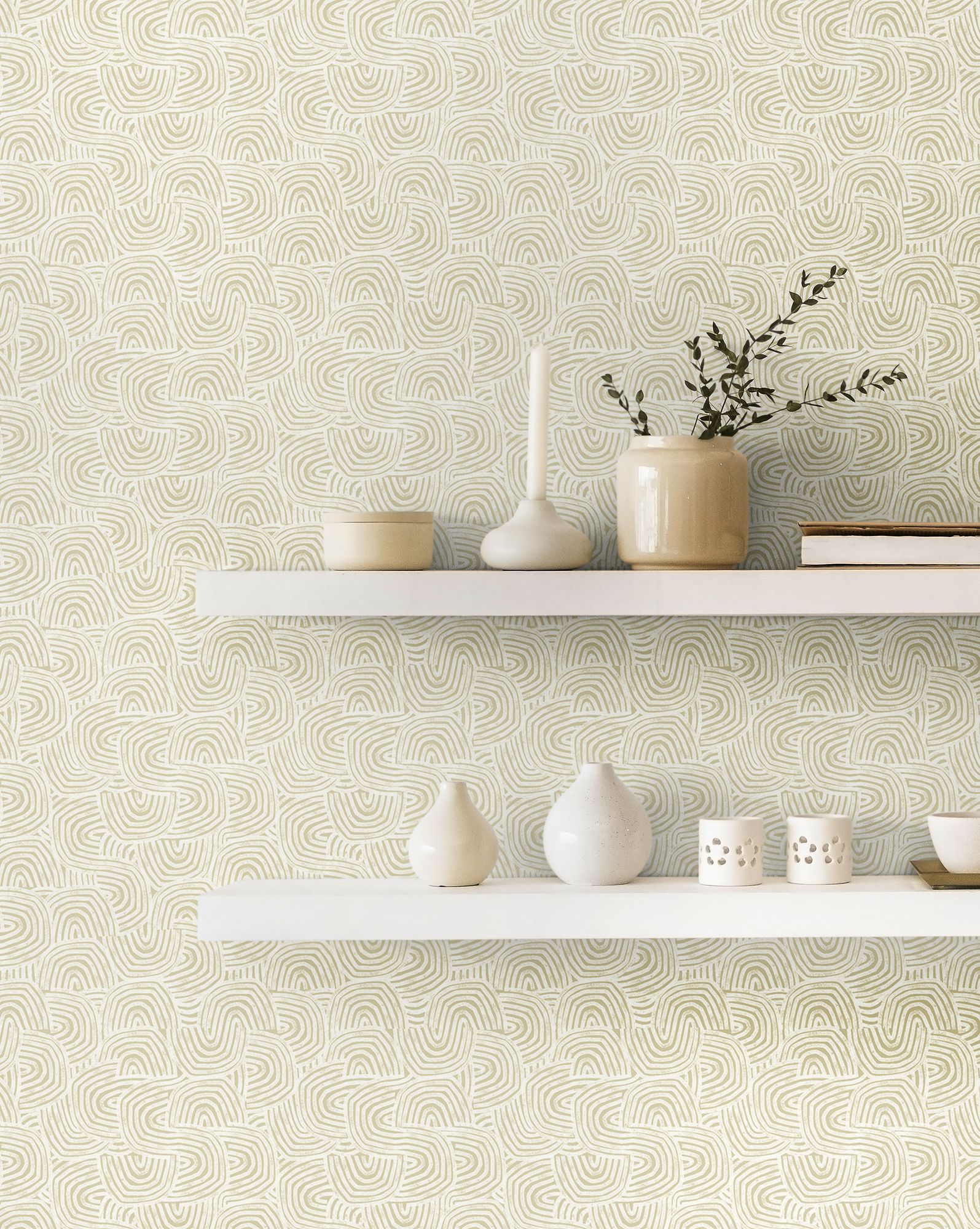 GHS50126W Venation Mini Sage Wallpaper by Ohpopsi