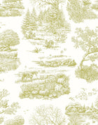 Eve Toile Olive Riches of Nature Wallpaper by Ohpopsi