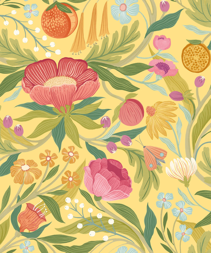 RON50146W Clementine Marigold Wallpaper by Ohpopsi