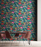 RON50148W Clementine Ink & Flamingo Wallpaper by Ohpopsi