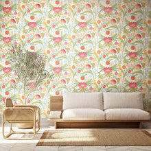RON50150W Clementine Blossom & Sage Wallpaper by Ohpopsi