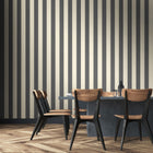 SIS50106W Bloc Stripe Onyx Wallpaper by Ohpopsi