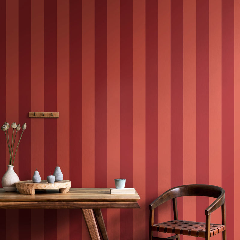 SIS50110W Bloc Stripe Ruby Wallpaper by Ohpopsi