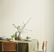 SIS50112W Ticking Stripe Asparagus Wallpaper by Ohpopsi