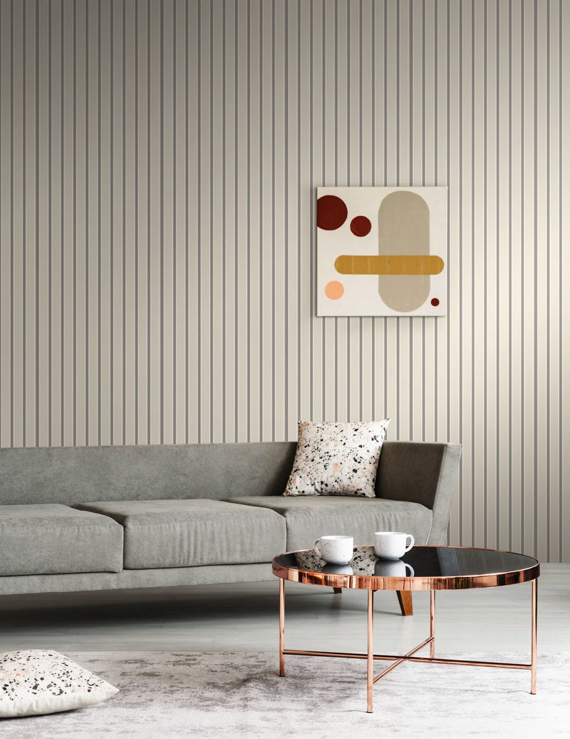 SIS50116W Ticking Stripe Elephant Wallpaper by Ohpopsi