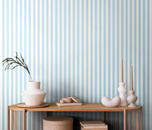 SIS50122W Candy Stripe Baby Blue Wallpaper by Ohpopsi