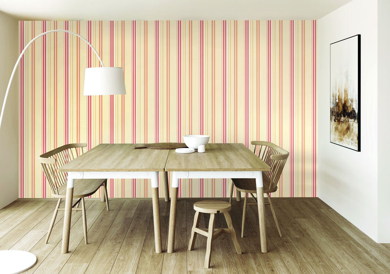 SIS50127W Ribbon Mix Stripe Spice Wallpaper by Ohpopsi