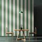 SIS50140W Wide Multi Stripe Moss Wallpaper by Ohpopsi
