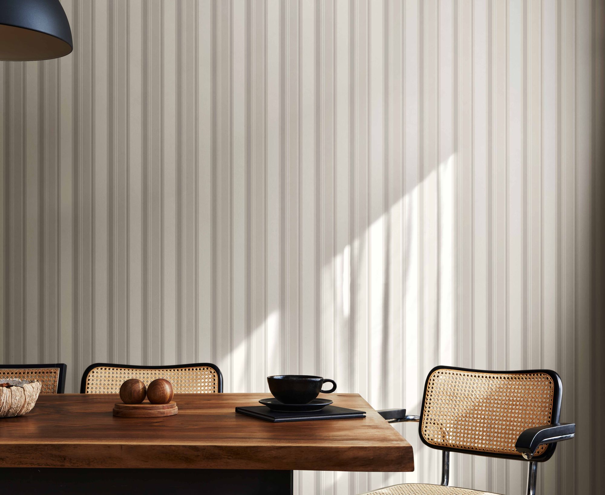 SIS50152W Bar Stripe Dove Wallpaper by Ohpopsi