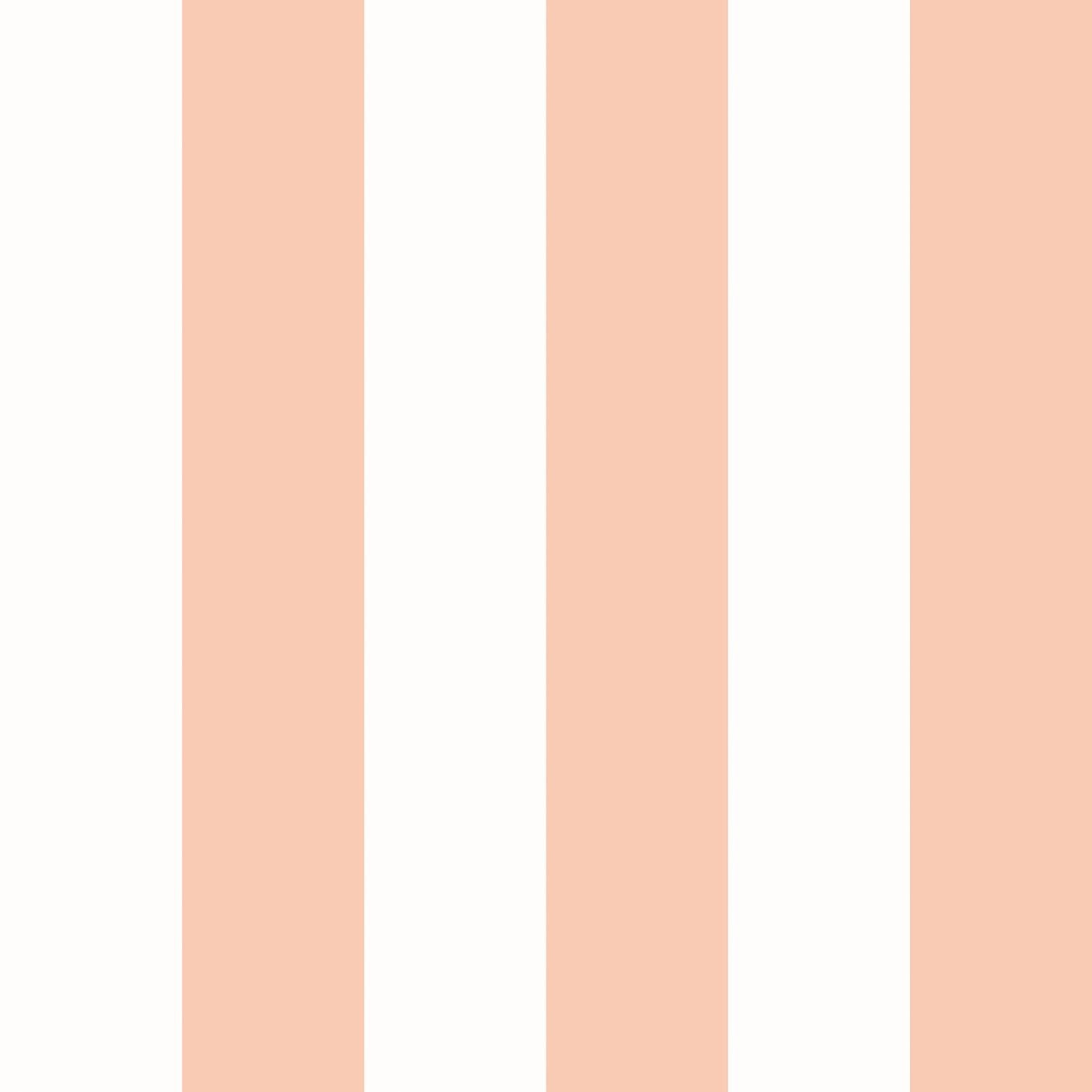 STR50114W Bloc Stripe Peach Puff Wallpaper by Ohpopsi