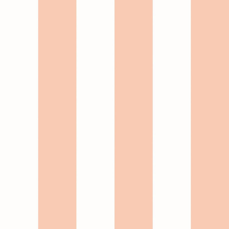 STR50114W Bloc Stripe Peach Puff Wallpaper by Ohpopsi