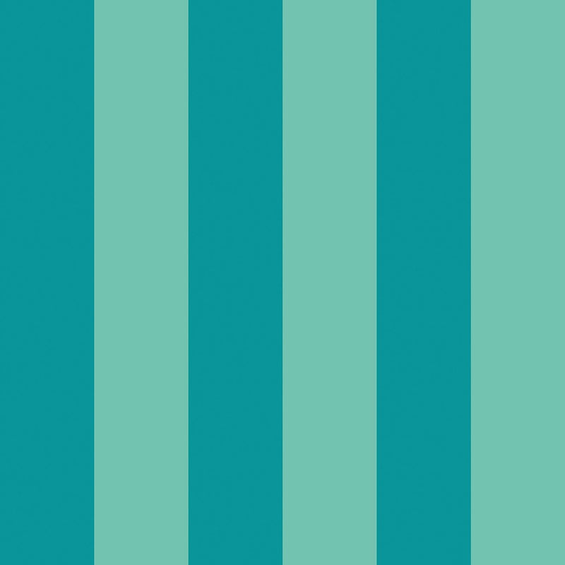 STR50117W Bloc Stripe Rich Teal Wallpaper by Ohpopsi