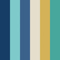 Rainbow Bloc Cobalt Mix So Stripey Wallpaper by Ohpopsi