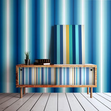 STR50119W Rainbow Bloc Cobalt Mix Wallpaper by Ohpopsi