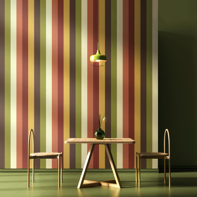 STR50120W Rainbow Bloc Autumn Twist Wallpaper by Ohpopsi