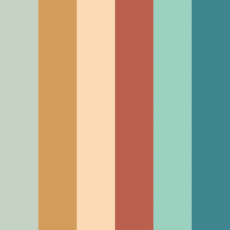 STR50121W Rainbow Bloc Teal Mix Wallpaper by Ohpopsi