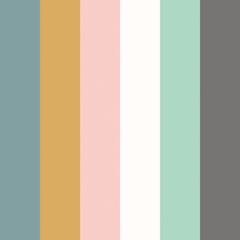 STR50123W Rainbow Bloc Carnival Pop Wallpaper by Ohpopsi