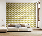 STR50129W Illusion Chevron Olive Twist Wallpaper by Ohpopsi