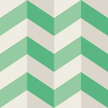 STR50130W Illusion Chevron Jade Twist Wallpaper by Ohpopsi