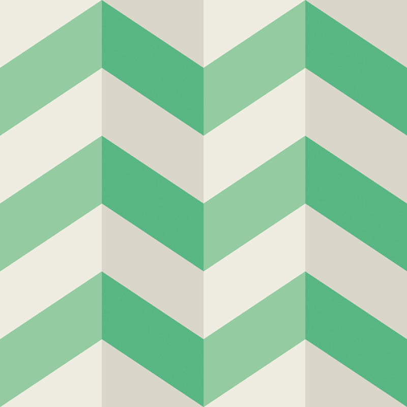 STR50130W Illusion Chevron Jade Twist Wallpaper by Ohpopsi