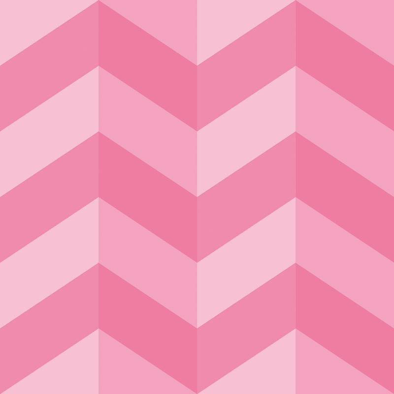 STR50132W Illusion Chevron Hot Fushcia Wallpaper by Ohpopsi